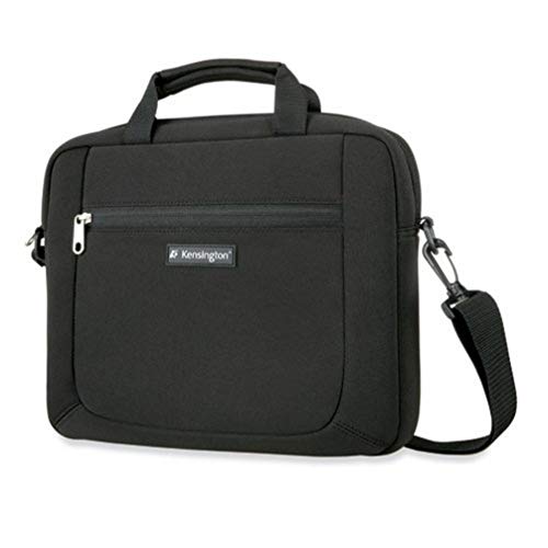Kensington Laptoptasche 12 Zoll Simply Portable Neoprentasche, tragbare Tasche für 12 Zoll Laptops und Tablets, Mit Tragegriff und Schultergurt für Männer und Frauen, schwarz, K62569US von Kensington