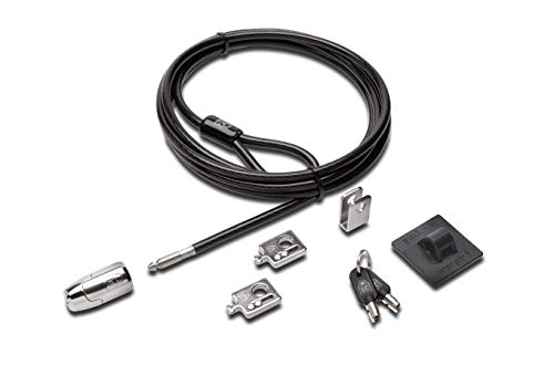 Kensington MicroSaver Schließsystem für Desktop- und Peripheriegeräte 2.0 mit 5 mm Schlüsselsystem, Carbonstahl-Kabel und mehrteiligem Sicherheitssystem - 2,4 m Länge (K64424WW) von Kensington