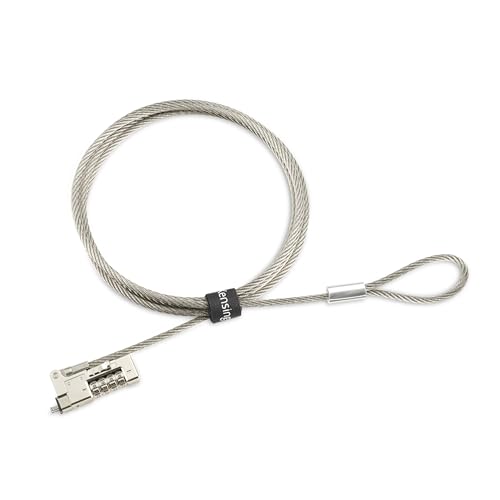 Kensington NanoSaver 2.0 EQ-Kombinations-Laptop-Schloss (zurücksetzbar), Computer-Sicherheits-Schließkabel, kompatibel mit HP, Lenovo und Anderen Nano Lock Slot-Geräten, Notebooks, Laptops (K65090WW) von Kensington