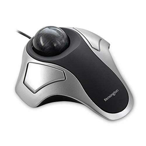 Kensington Orbit TrackBall, Kabelgebundene ergonomische TrackBall-Maus, 40 mm Kugel, Kompatibel mit Windows & macOS, für Rechts- und Linkshänder, Silber/Grau, 64327EU von Kensington