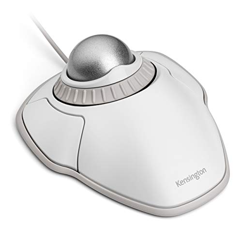 Kensington Orbit TrackBall, Kabelgebundene ergonomische TrackBall-Maus mit Scroll-Ring, 40 mm Kugel, Kompatibel mit Windows & macOS, für Rechts- und Linkshänder, Weiß, K72500WW von Kensington