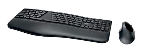 Kensington Pro Fit Ergo Wireless Keyboard and Mouse - Tastatur-und-Maus-Set - kabellos - 2.4 GHz, Bluetooth 4.0 - Italienisch - Schwarz von Kensington