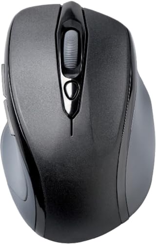 Kensington ProFit Kabellose Maus, Mittlelgroß, Optische 5-Tasten Funkmaus mit ergonomischer Form für Rechtshänder und Plug & Play Betrieb - Kompatibel mit Windows & MacOS, Schwarz, K72405EU von Kensington