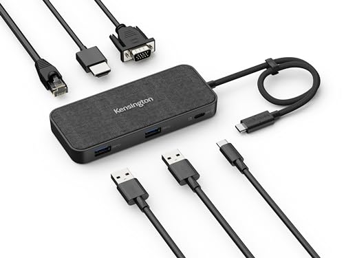 Kensington SD1650p USB-C Single 4K Tragbare Docking Station, Mobiles Dock mit HDMI, Kompatibel mit Apple/Chrome OS/Windows 7 Geräten, USB C HDMI Adapter, K34020WW Kensington SD1650p USB-C Single 4K Tragbare Docking Station, Mobiles Dock mit HDMI, Kompatibel mit Apple/Chrome OS/Windows 7 Geräten, USB C HDMI Adapter, K34020WW von Kensington