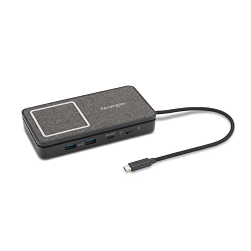 Kensington SD1700p USB-C-Dockingstation, mobile 4K-Dockingstation für 2 Monitore mit Qi-Ladestation, 100 W Power Pass-Through, 2 x HDMI-Anschlüsse, 2 x USB-A 3.2-Anschlüsse & USB-C 3.2 Gen2 (K32800WW) Kensington SD1700p USB-C-Dockingstation, mobile 4K-Dockingstation für 2 Monitore mit Qi-Ladestation, 100 W Power Pass-Through, 2 x HDMI-Anschlüsse, 2 x USB-A 3.2-Anschlüsse & USB-C 3.2 Gen2 (K32800WW) von Kensington