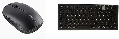 Kensington Set Kompakte Multi-Device Dual Wireless Tastatur, Bluetoothfähig, K75502DE & Kensington Pro Fit Bluetooth Mobile Maus (3.0 oder 5.0), Beidhändig verwendbar, K74000WW von Kensington