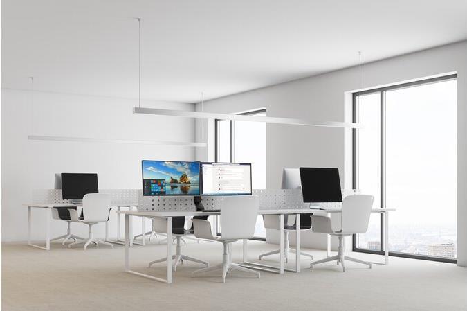 Kensington SmartFit Space-Saving Dual Monitor Arm - Tischhalterung für 2 Monitore (neig- und schwenkbar) - Schwarz - Bildschirmgröße: bis zu 68,6 cm (bis zu 68,60cm (27) ) - Schreibtisch, C-Zwinge, Tülle von Kensington