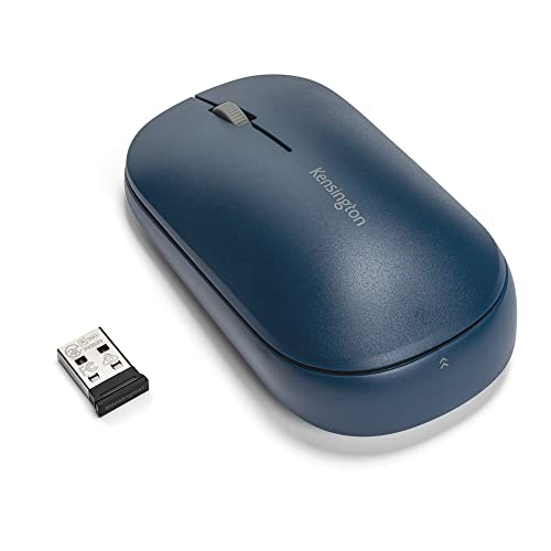 Kensington SureTrack Kabellose Maus mit Bluetooth und Nano-USB-Empfänger, Ideal für Laptops und Desktop-Computer, Kompatibel mit Chrome, Mac, Windows und Android, Blau, K75350WW von Kensington