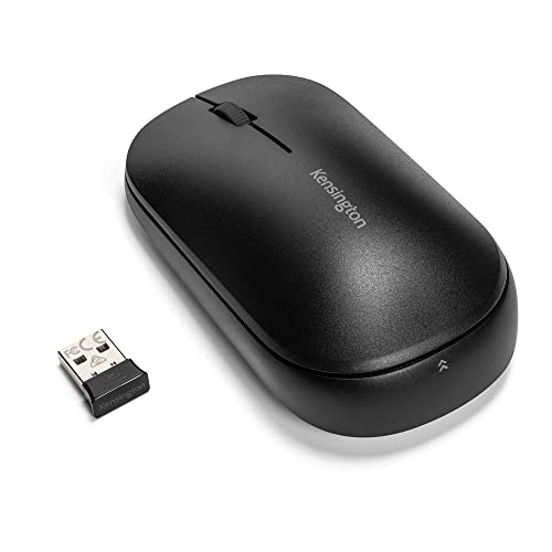 Kensington SureTrack Kabellose Maus mit Bluetooth und Nano-USB-Empfänger, Ideal für Laptops und Desktop-Computer, Kompatibel mit Chrome, Mac, Windows und Android, Schwarz, K75298WW von Kensington