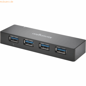 Kensington USB-Hub UH400C 3.0 4 Port Hub mit Ladefunktion schwarz von Kensington