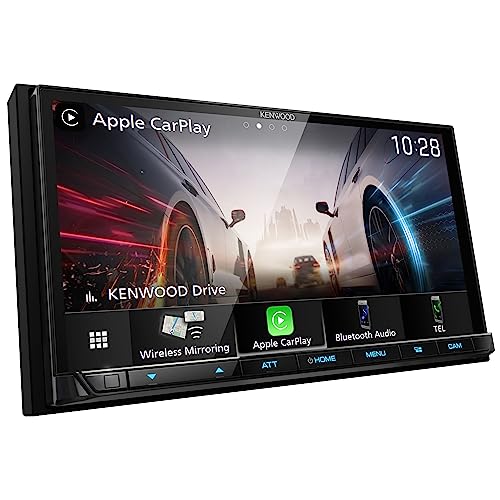 KENWOOD DMX8021DABS - 17,7 cm (7") Digital Media AV-Receiver mit Wireless CarPlay & Android Auto (4x50W, DAB+/UKW, BT, 3X Pre-Out 4V, USB-C, iPod/iPhone Control) von Kenwood