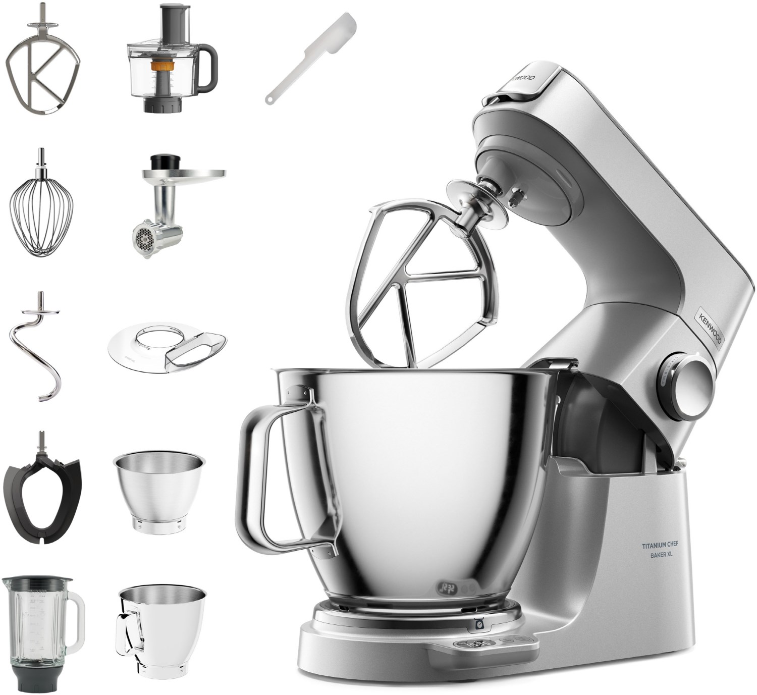 KVL85.594SI Titanium Chef Baker XL Küchenmaschine silber von Kenwood