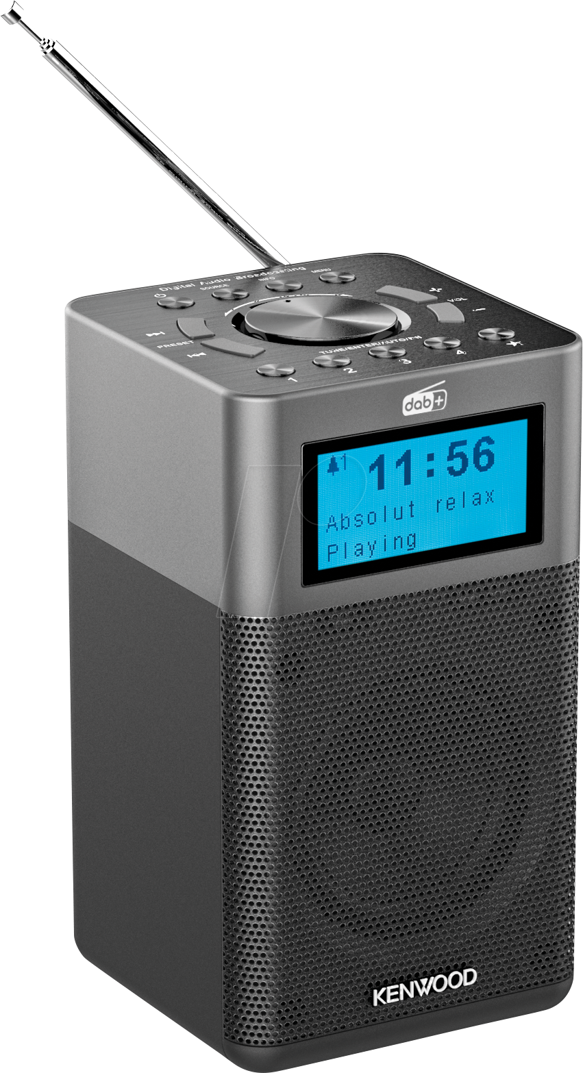 KW CR-M10DAB-H - DAB+ Radio mit Bluetooth®, 3 W, anthrazit von Kenwood
