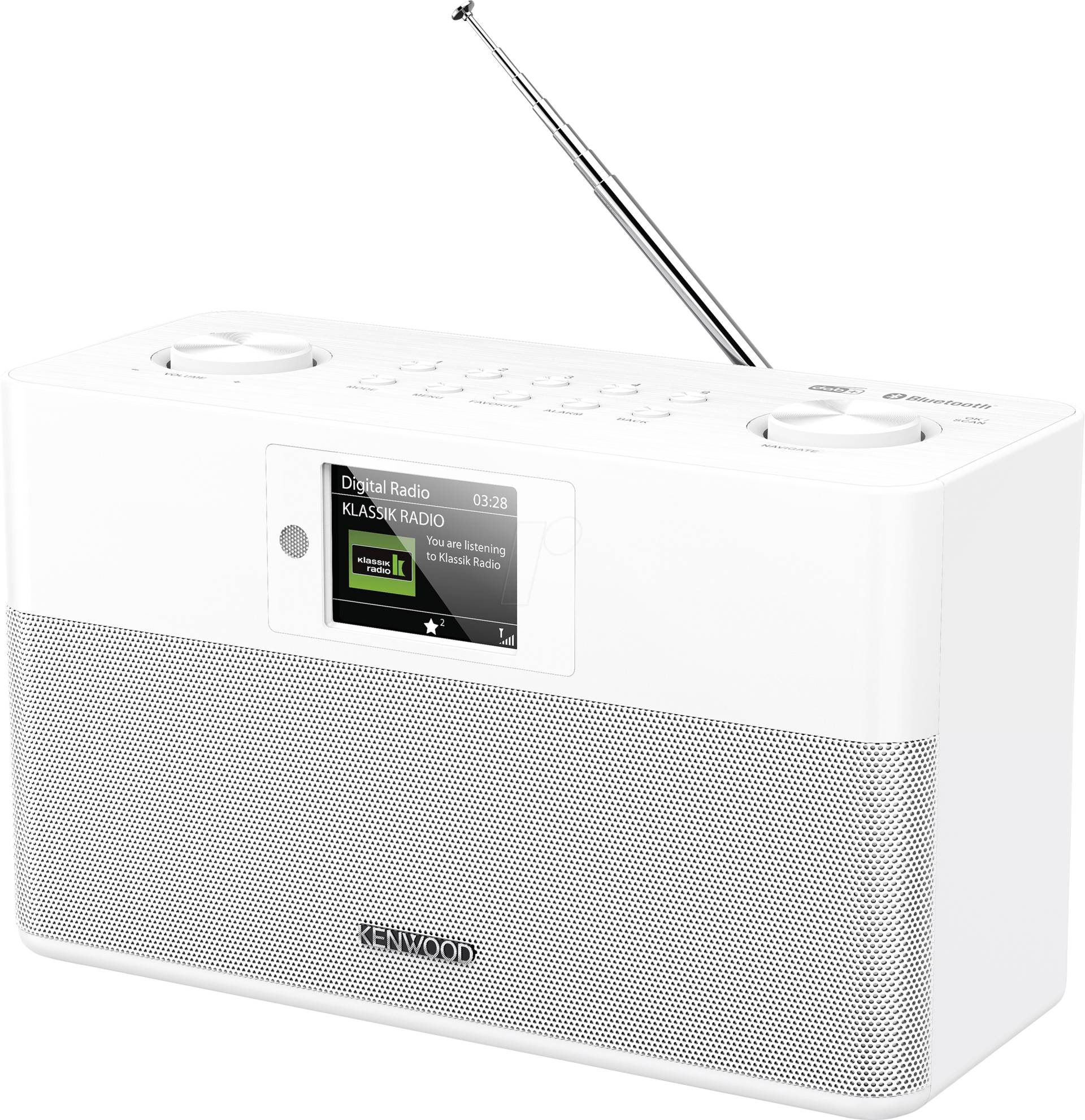 KW CR-ST80DAB-W - Stereo-DAB+ /UKW Radio, TFT-Display, Bluetooth von Kenwood