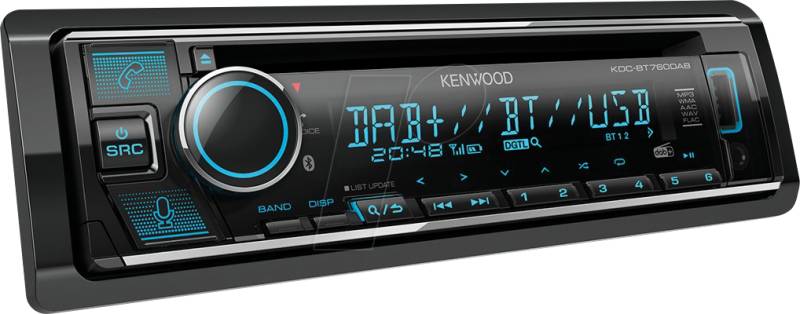 KW KDC-BT760DAB - CD Receiver mit DAB+, USB, BT, Amazon Alexa, variable Beleuchtun von Kenwood
