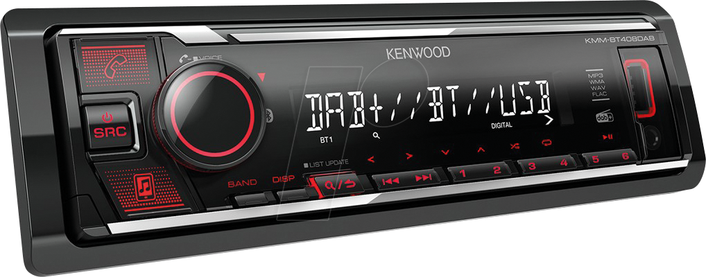 KW KMM-BT408DAB - Digital Media Receiver mit DAB+, Bluetooth, Scheibenantenne von Kenwood