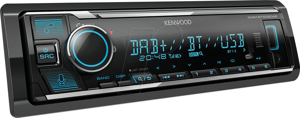 KW KMM-BT508DAB - Digital Media Receiver mit DAB+, USB, BT, Amazon Alexa von Kenwood
