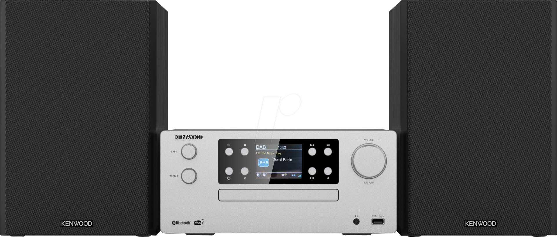 KW M-925DAB-S - Micro-Hifi-System, DAB+, Display, CD, Bluetooth, 100 Watt von Kenwood
