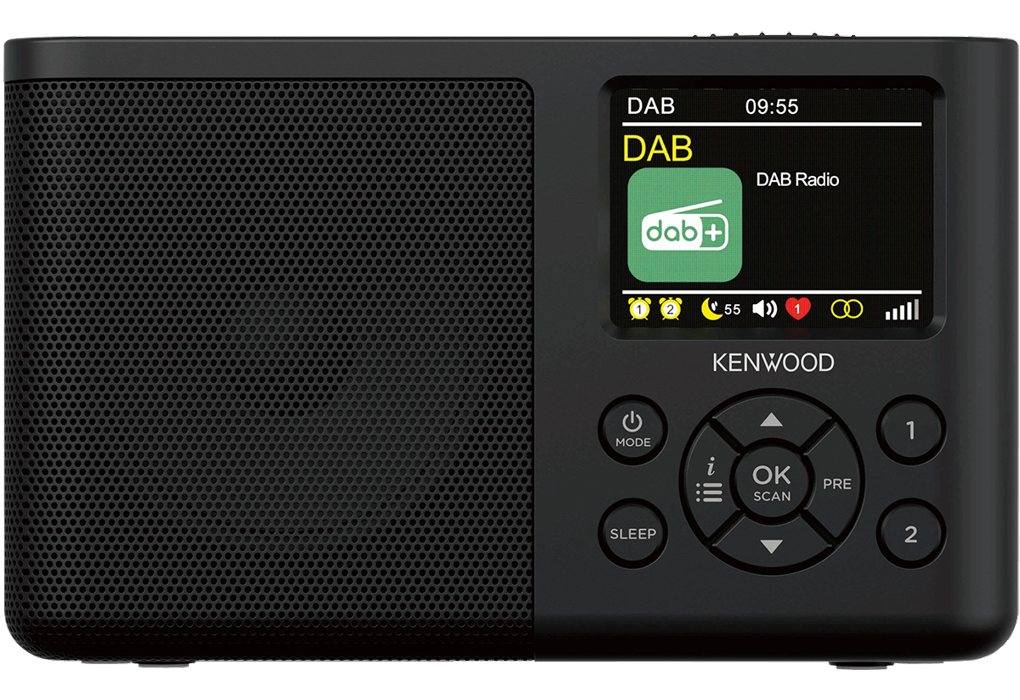 Kenwood DAB+ Radio CR-M33DAB-B, Bluetooth, TFT-Display, 2000 mAh Akku, schwarz Digitalradio (DAB) von Kenwood