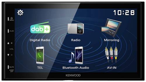 Kenwood DMX129DAB Doppel-DIN Moniceiver Bluetooth®-Freisprecheinrichtung, DAB+ Tuner, Anschluss fü von Kenwood