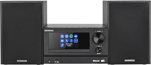 Kenwood M-7000S-B Mikro-Stereoanlage, Schwarz, mit Bluetooth, USB, CD und Radio Dab + oder FM von Kenwood