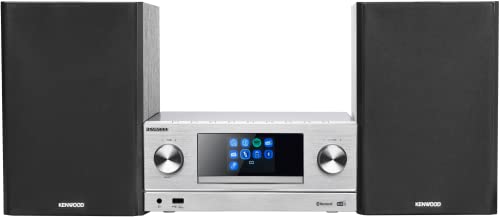 Kenwood M-9000S-S - Smart Micro Hi-Fi System mit Internetradio, DAB+, CD/USB und Audiostreaming, Farbe Silber von Kenwood