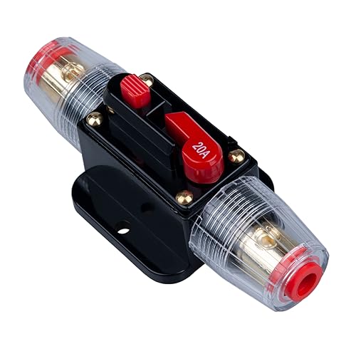 20A AMP-Schutzschalter 20A Inline-Sicherungshalter Inverter Block DC 12V-24V Volt Manuelle Rückstellung für Auto Automotive Marine Boot Audio Solar System Schutz 20A AMP-Schutzschalter 20A Inline-Sicherungshalter Inverter Block DC 12V-24V Volt Manuelle Rückstellung für Auto Automotive Marine Boot Audio Solar System Schutz von Keple