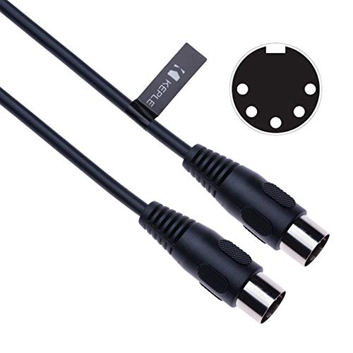 5 DIN MIDI Kabel Stecker zu Stecker Audioleitung für MIDI-Controller, Synthesizer, Klaviertastatur Sequenzer, Elektronisches Schlagzeug Drum Machine Effektprozessor, Sampler Multi-Effekt-Pedal (1m) von Keple