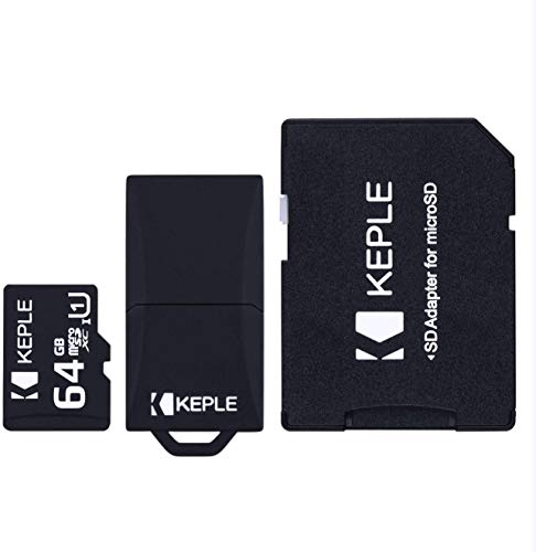 64GB MicroSD Speicherkarte Klasse 10 Kompatibel mit Sony SLT-A57, SLT-A37, SLT-A99, SLT-A58, SLT-A77 II, DSC-WX220, DSC-WX350, DSC-W800, DSC-WX500 DSLR Kamera | Micro SD 64 GB von Keple