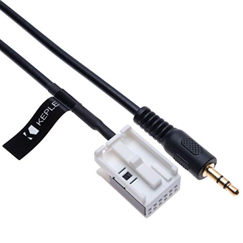 AUX Eingang Audiokabel Adapter Kompatibel mit B M W E60 E63 E64 E65 E66 E81 E82 E87 E88 E90 E91 E92 E93 CD Player Navigation Nav | 12-poliger Wechsler Transmitter 3.5 Stecker Verlängerungskabel | 1.5m von Keple
