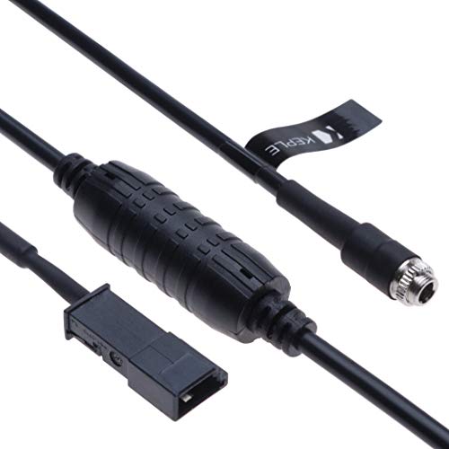 AUX-Eingang Audiokabel Autoadapter Kompatibel mit B M W E39 E46 E53 BM54 X5 16:9 Bildschirm CD Player Navigation NAV | 3-Pin Wechsler Transmitter 3.5 Stecker Kabelverlängerung Kabelanschluss | 1.5m von Keple