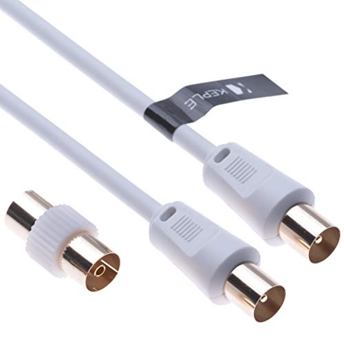 Antennenkabel Sat Kabel Receiver für Kabelfernsehen Recorder Satelittenschüssel Resiver für Satelliten Verteiler Soundbar TV, HDTV, Radio, DVB-T, DVB-C, DVB-S, DVB-S2, UKW, DAB, DAB+ Koaxiale 1.0m von Keple