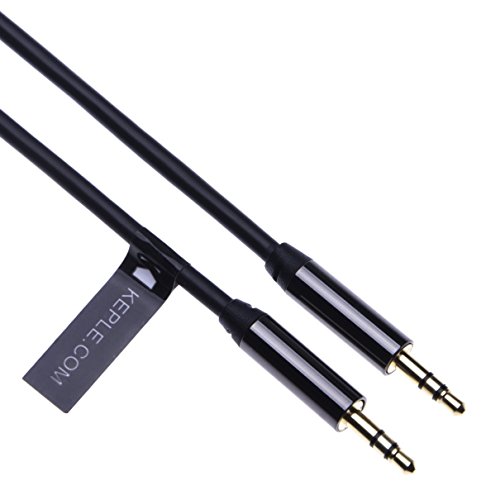 Audio AUX Klinkenkabel Stereo Audiokabel 3.5mm Klinkenstecker Klinke Audio Kabel für Android, Bluetooth Lautsprecher,Kabellose Kopfhörer,Tablets,Mp3 Spieler in Car Stereoanlagen und Mehr (5m) von Keple