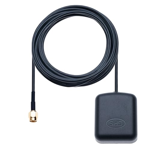 Auto-GPS-Antenne, SMA-Stecker, aktive Antenne, 3 m, Verlängerungskabel, wasserdichtes Modul mit Magnetfuß für GPS-Navigationssystem, Armaturenbrett, Auto-DVD, Headunit Stereos (3 Meter) von Keple