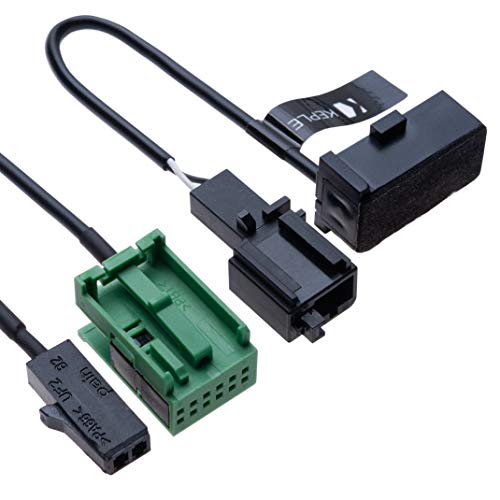 Autoradioadapter Bluetooth Kabelbaumkabel 12-polig Kit mit Mikrofon Sprachsteuerung Kompatibel mit VW Volkswagen RCD510 RNS315 RNS510 SDS, Audi BMW Honda Peugeot Sitz Skoda Nissan Toyota | 3.6m von Keple