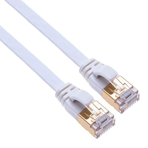 CAT 7 Internet Kabel RJ45 Gigabit Netzwerkkabel Flachkabel Kompatibel mit TV Samsung LG Sony/Router TP-Link/ PS3 PS4 Xbox/Switch Sky Box Hub/WD Seagate QNAP/Zmodo Annke 1m Weiß CAT 7 Internet Kabel RJ45 Gigabit Netzwerkkabel Flachkabel Kompatibel mit TV Samsung LG Sony/Router TP-Link/ PS3 PS4 Xbox/Switch Sky Box Hub/WD Seagate QNAP/Zmodo Annke 1m Weiß von Keple