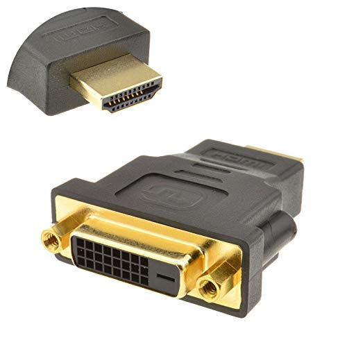 DVI Frau auf Hdmi Man (DVI-D Dual Link 24+1) HDMI-Buchse-zu-DVI-Stecker-Adapter mit Ergoldetem Kabel 1080P Full HD-Konverter DVI Female to HDMI Male Adaptor von Keple