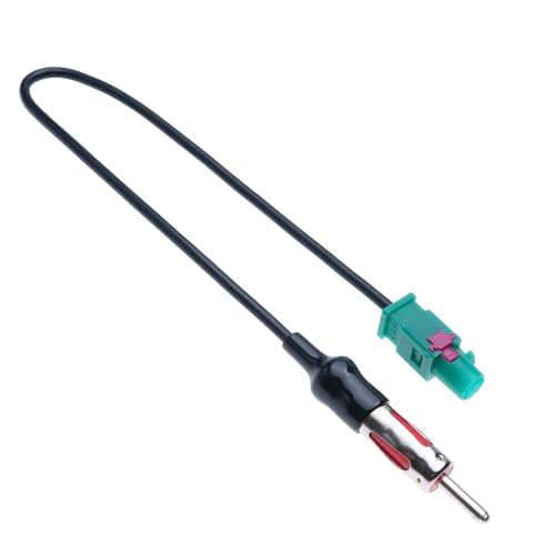 FM AM Radio Antennenadapterkabel Fakra Stecker auf DIN Stecker Antenne Auto Audio Antennenadapter Antennenkabel 12-24V Stereo Adapter Anschluss Kabel Kompatibel mit Ford BMW VW Volkswagen HD Radio von Keple