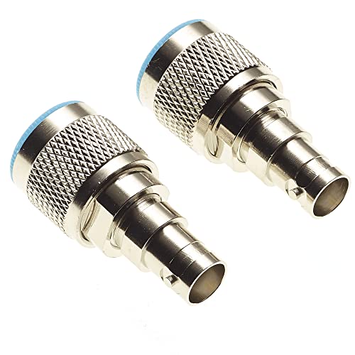 Keple 50 Ohm BNC Buchse zu N-Typ Stecker Adapter mit vergoldeten Kontakten - Koax Adapter für Antenne, WiFi, Router, Radios, Koaxial Stecker-Buchse, Ham Extender Transceiver - 2 Stück Keple 50 Ohm BNC Buchse zu N-Typ Stecker Adapter mit vergoldeten Kontakten - Koax Adapter für Antenne, WiFi, Router, Radios, Koaxial Stecker-Buchse, Ham Extender Transceiver - 2 Stück von Keple