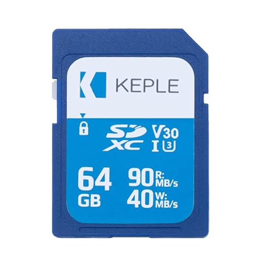 Keple 64GB SD Speicherkarte Quick Speed SD Speicher Karte Kompatibel mit Nikon D800, D800E, D3200, D600, D750, D5200 DSLR Digital Kamera | 64GB klasse Class 10 UHS-1 U1 SDXC Card von Keple