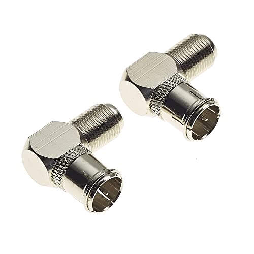 Keple 90-Grad-Koaxialstecker F-Typ Stecker auf F-Typ Buchse | Koaxialadapter im rechten Winkel für wandmontierte TV-Geräte | 2 Stück Keple 90-Grad-Koaxialstecker F-Typ Stecker auf F-Typ Buchse | Koaxialadapter im rechten Winkel für wandmontierte TV-Geräte | 2 Stück von Keple