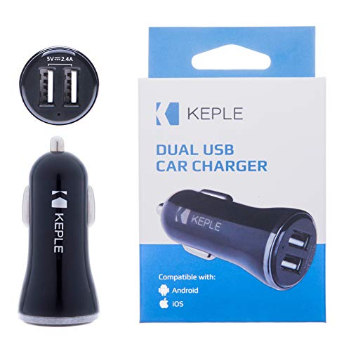 Keple Dual Port USB im Kfz-Ladegerät Kompatibel mit Samsung Galaxy A8 (2018) SM-A530/ Galaxy A8+ (2018) SM-A730 | Auto Zigarettenanzünder dapter 2.4A (12/24V) von Keple