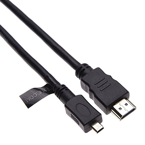Keple Hochgeschwindigkeits Micro HDMI Kabel Micro-HDMI-zu-HDMI-Kabel Anschluss Kompatibel mit Acer, Asus, Canon, Kodak, Lenovo, Samsung, Olympus (2m / 6.5ft) von Keple