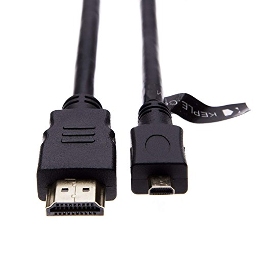 Keple Hochgeschwindigkeits Micro HDMI Kabel Micro-HDMI-zu-HDMI-Kabel Kompatibel mit Acer, Asus, Canon, Kodak, Lenovo, Samsung, Olympus (5m / 16ft) von Keple