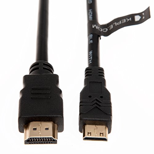 Keple Hochgeschwindigkeits Mini HDMI Kabel Mini-HDMI-zu-HDMI-Kabel Anschluss Kompatibel mit Casio |Canon | Fujifilm | Samson | Sony (3m / 10ft) von Keple