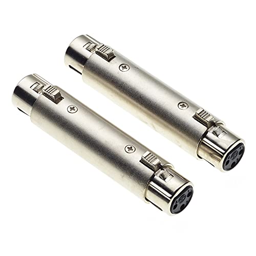 Keple XLR Buchse zu Buchse Adapter, 3 Pin Stecker Gender Changer Coupler Mic Line Adapter, 2 Stück Keple XLR Buchse zu Buchse Adapter, 3 Pin Stecker Gender Changer Coupler Mic Line Adapter, 2 Stück von Keple