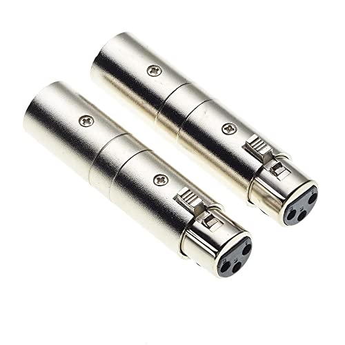 XLR-Kupplung männlich zu weiblich | Phasenumkehradapter für Instrumentenkabel und Mikrofonverlängerer | 2 Stück XLR-Kupplung männlich zu weiblich | Phasenumkehradapter für Instrumentenkabel und Mikrofonverlängerer | 2 Stück von Keple