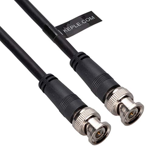 Koaxialkabel RG59 mit BNC-Stecker Männlich zu Männlich 1m 75 Ohm RG59 Verlängerungskabel CCTV Video Kabel für SDI Koax Stecker – Schwarz von Keple