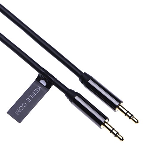 Kurz Audio AUX Klinkenkabel Stereo 3.5mm Klinkenstecker | Kabel für Android, iPhone, Bluetooth Lautsprecher, Kabellose Kopfhörer, Tablets, Mp3 Spieler, in Car Stereoanlagen und Mehr (0.25m) von Keple