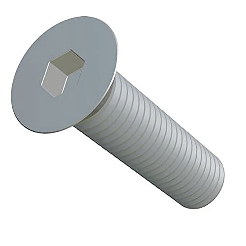 M6X25-10.9 Sechskantbuchse Inbusschraube, Senkkopf-Maschinenschraube, Flachkopfbefestigung 6mmVerzinkter Stahl Schrauben geeignet für Metall, Konstruktion, Installation, Heimwerken (10 Stück) von Keple
